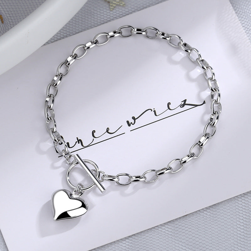 Silver Heart Bracelet