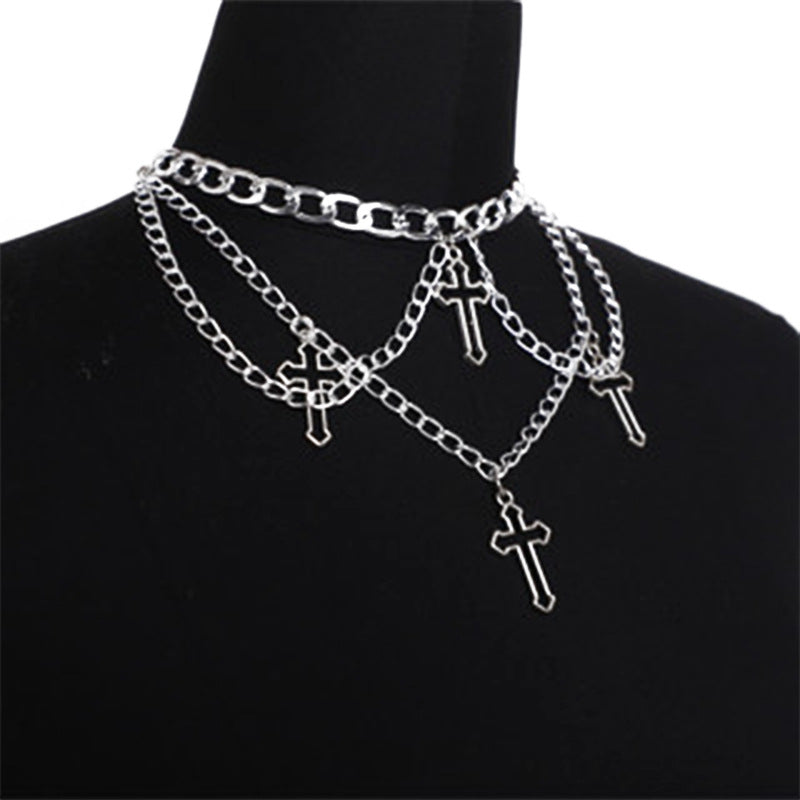 Gothic Cross Chain Necklace