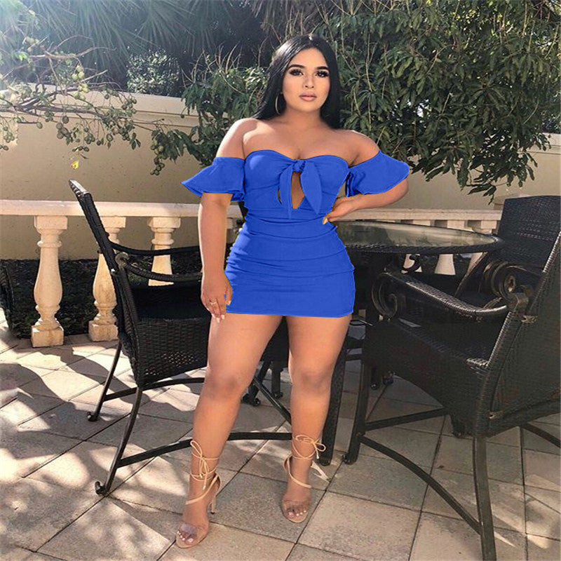 Bare Elegance Off-Shoulder Dress