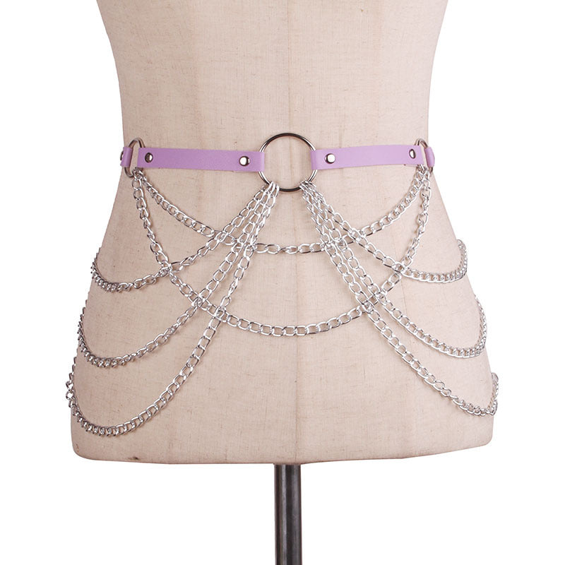 Avant-Garde Chain Skirt Belt