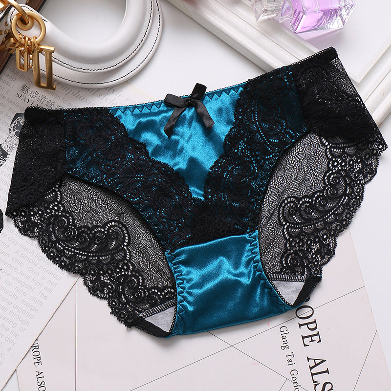 Metallic Lace Silk Panties