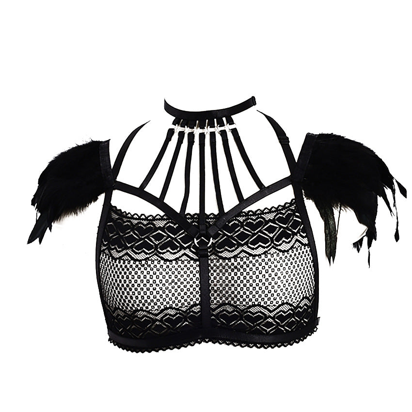 Feathered Fantasy Lace & Strap Ensemble