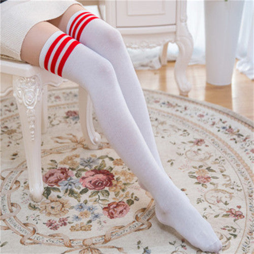 Striped Schoolgirl Socks