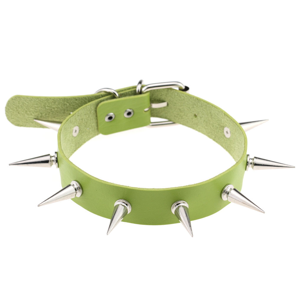Spiked Leather Collar