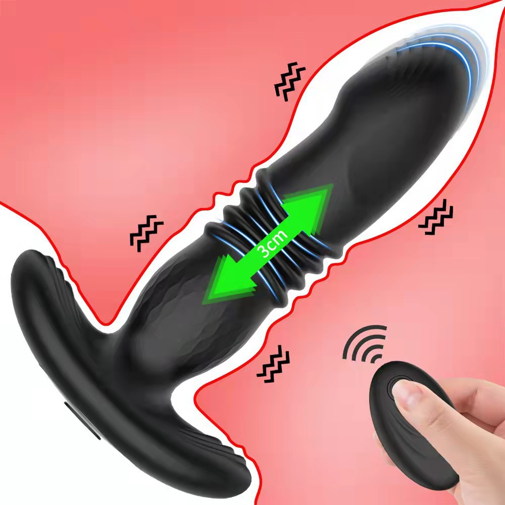 Vibrating & Thrusting Butt Plug