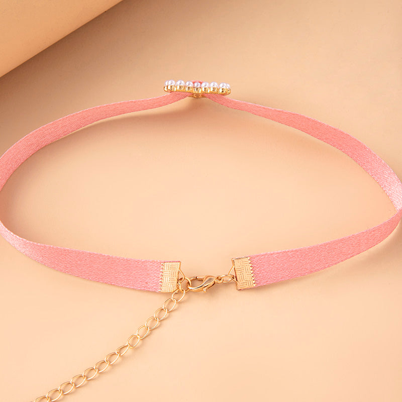 Pink Charm Choker