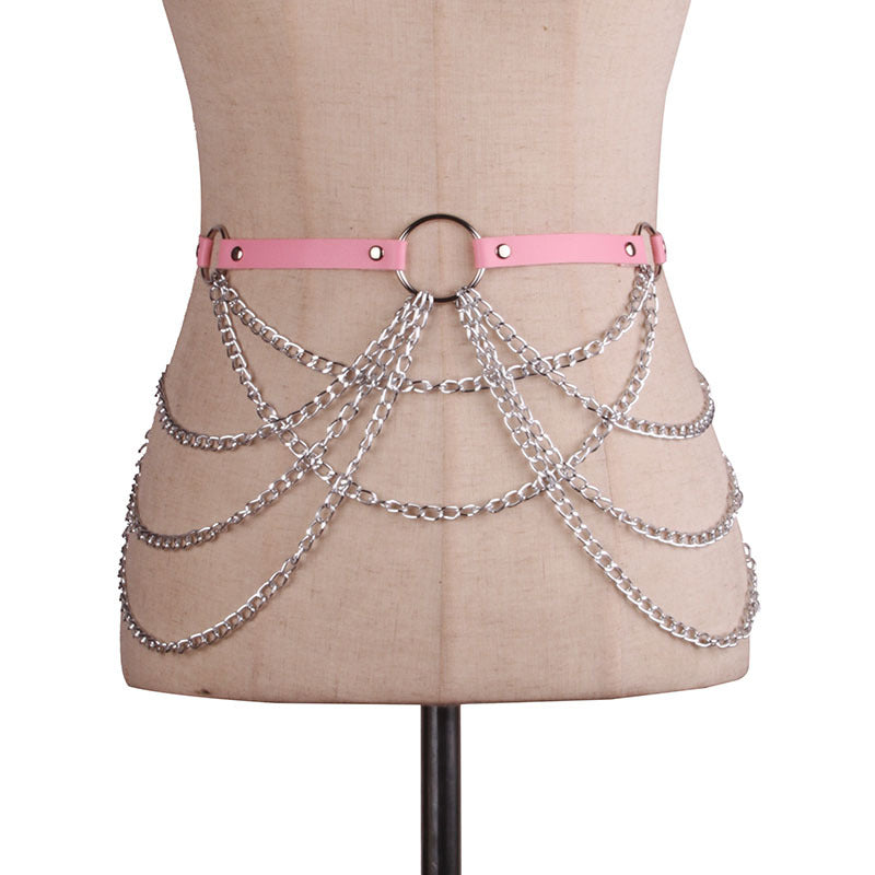 Avant-Garde Chain Skirt Belt