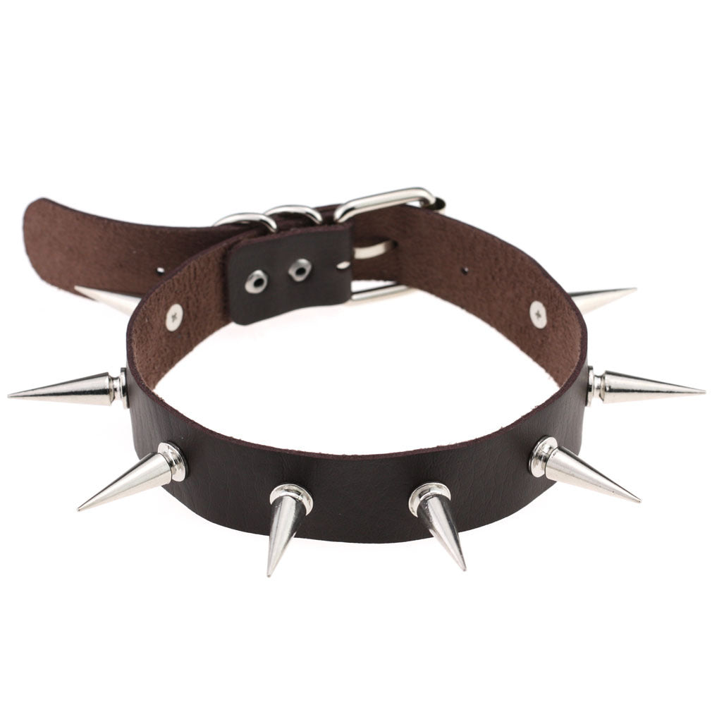 Spiked Leather Collar