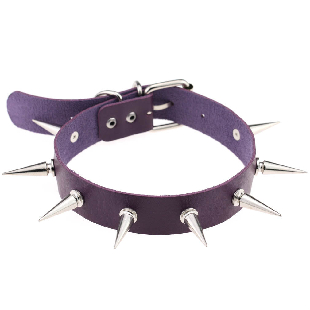 Spiked Leather Collar