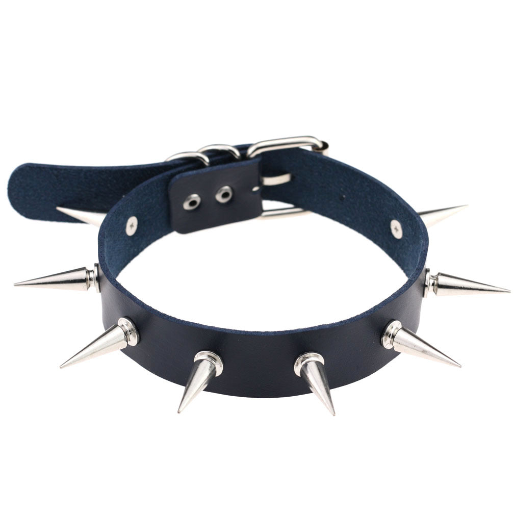 Spiked Leather Collar