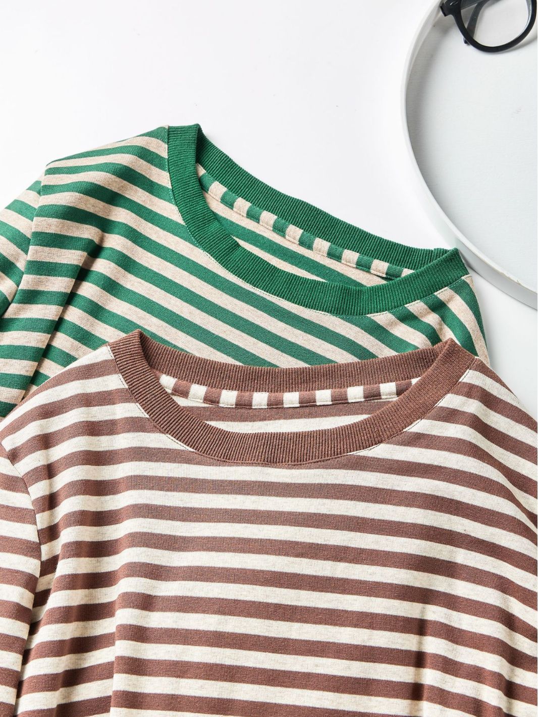 Tight Faded Striped Long Sleeve Shirt
