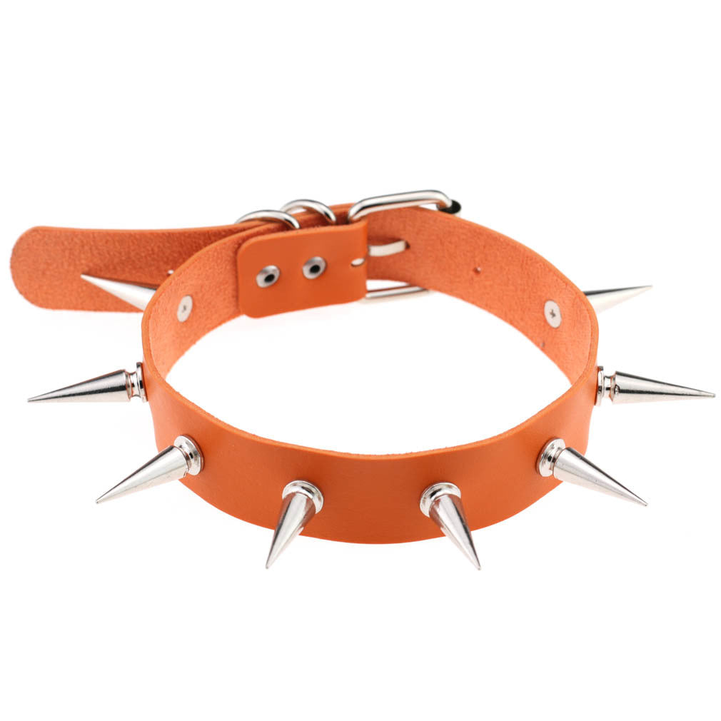 Spiked Leather Collar