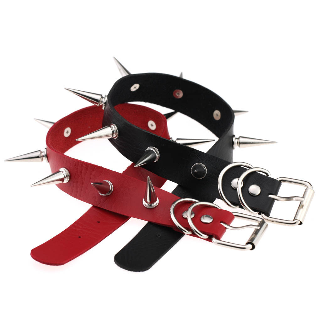 Spiked Leather Collar