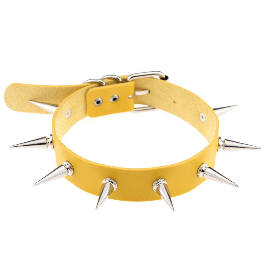 Spiked Leather Collar