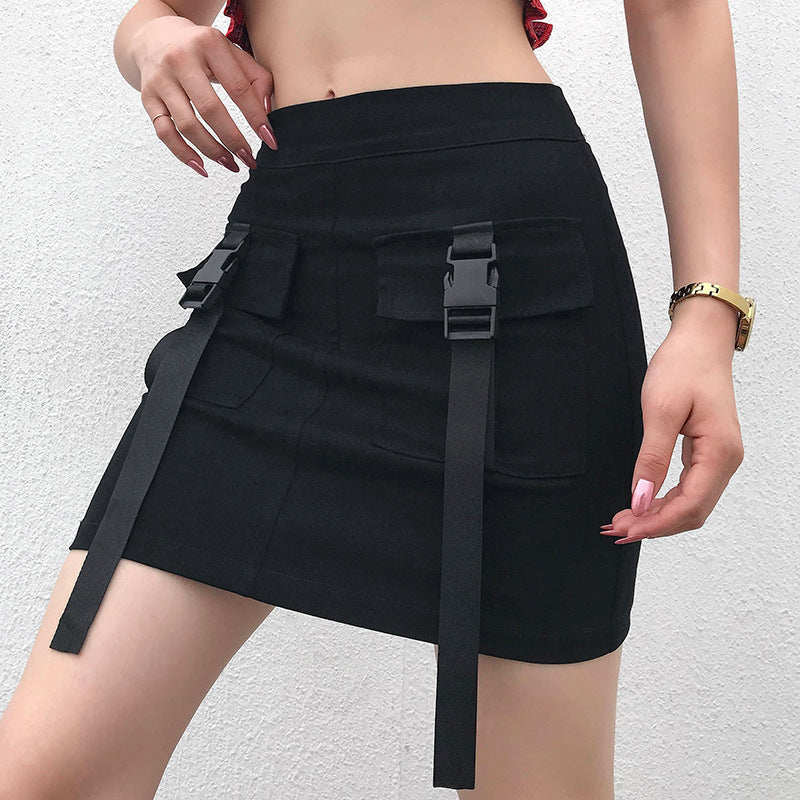 Black Buckle Skirt