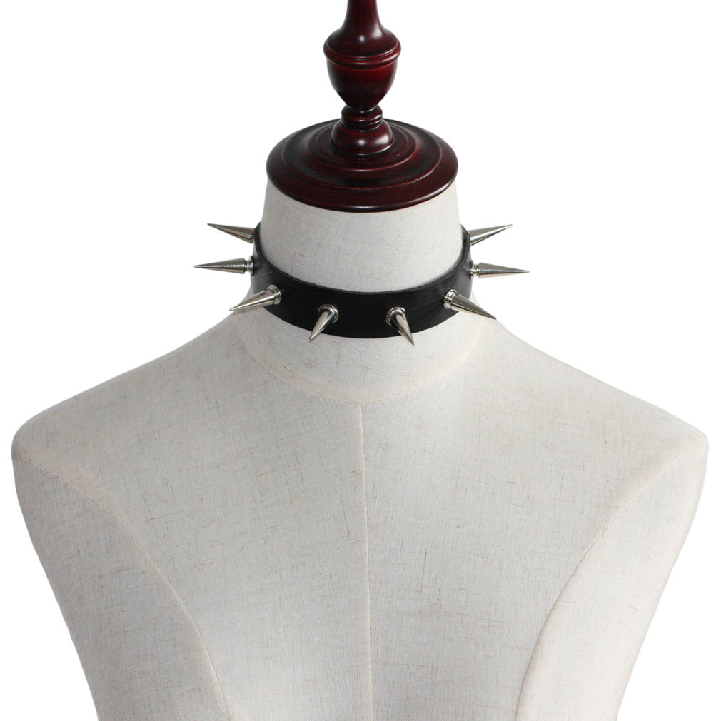 Spiked Leather Collar