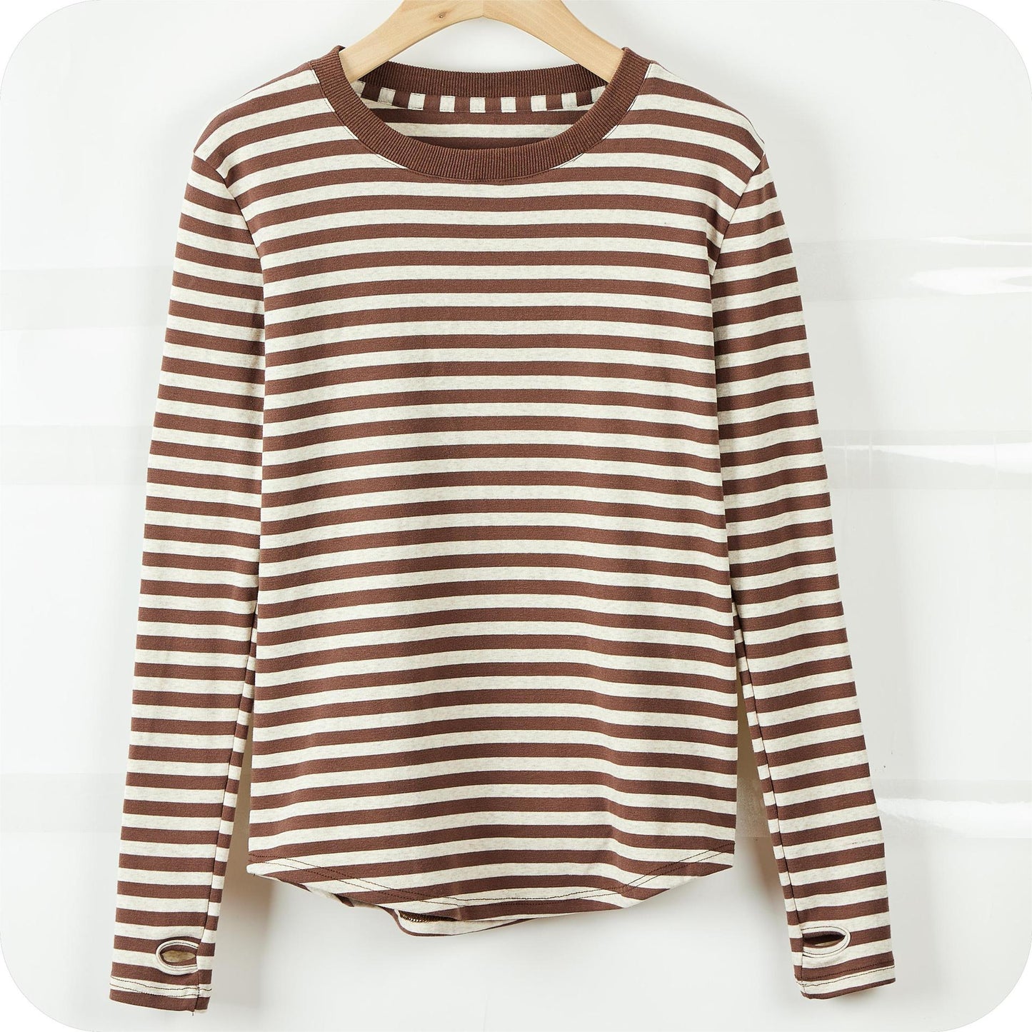 Tight Faded Striped Long Sleeve Shirt
