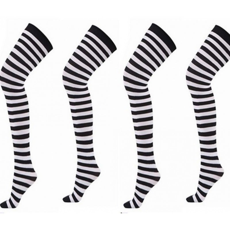 Dark Rainbow Striped Stockings Collection