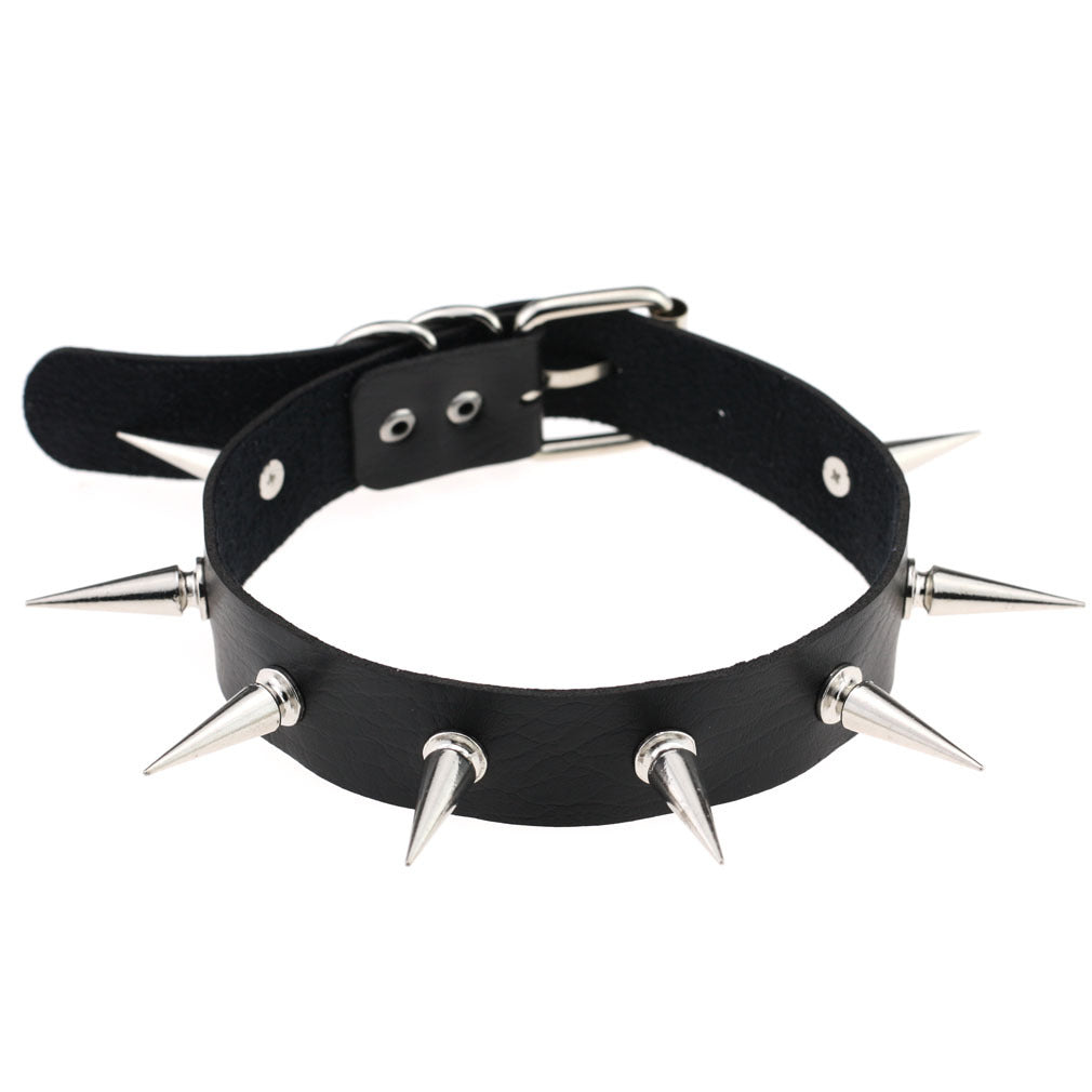 Spiked Leather Collar