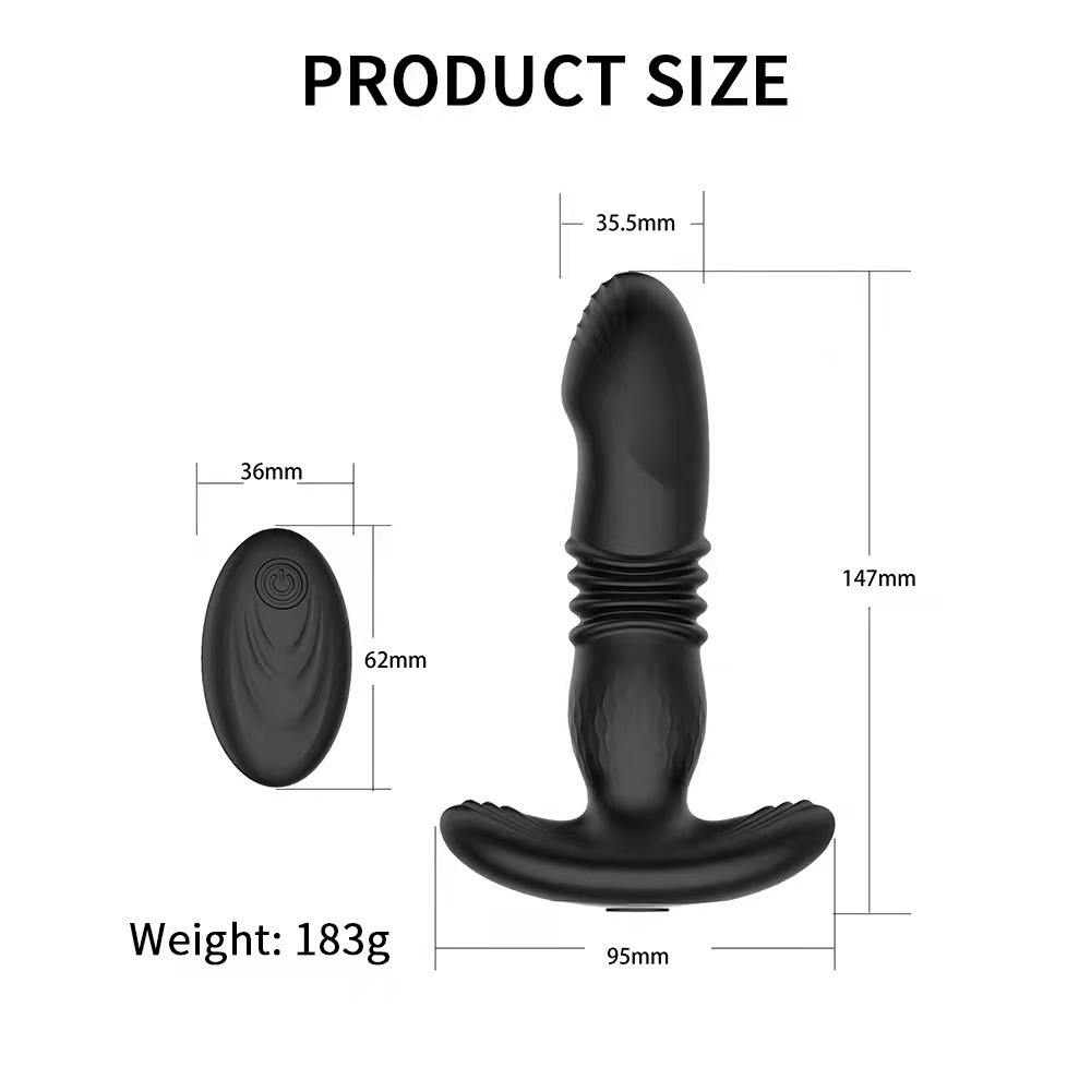 Vibrating & Thrusting Butt Plug