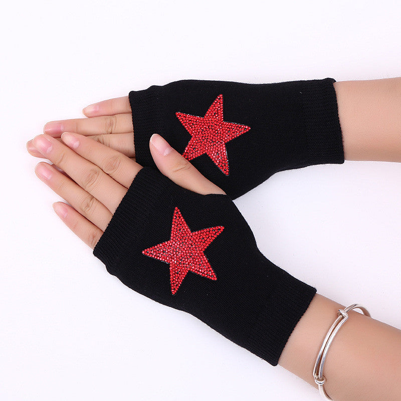 Bedazzled Fingerless Gloves