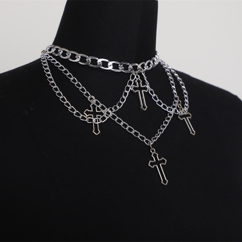 Gothic Cross Chain Necklace