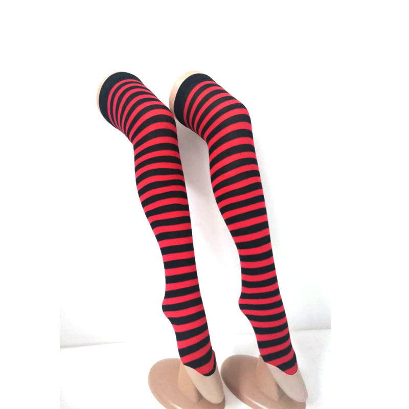 Dark Rainbow Striped Stockings Collection
