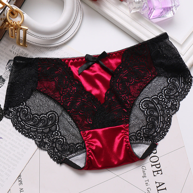 Metallic Lace Silk Panties