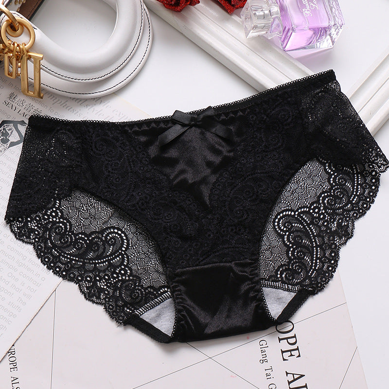 Metallic Lace Silk Panties