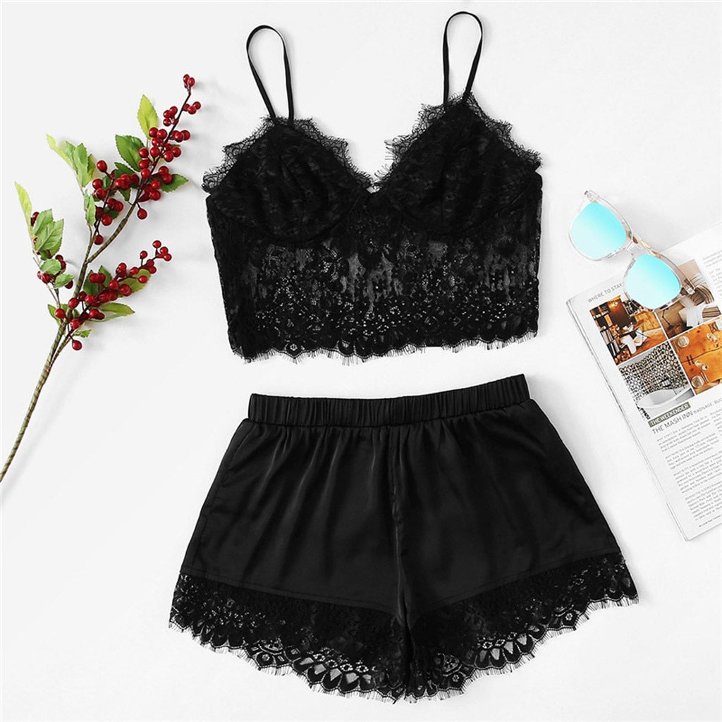 Parisian Night Lingerie Ensemble