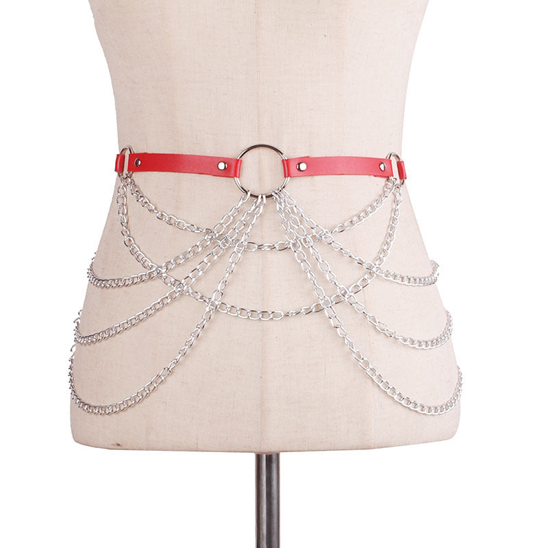 Avant-Garde Chain Skirt Belt