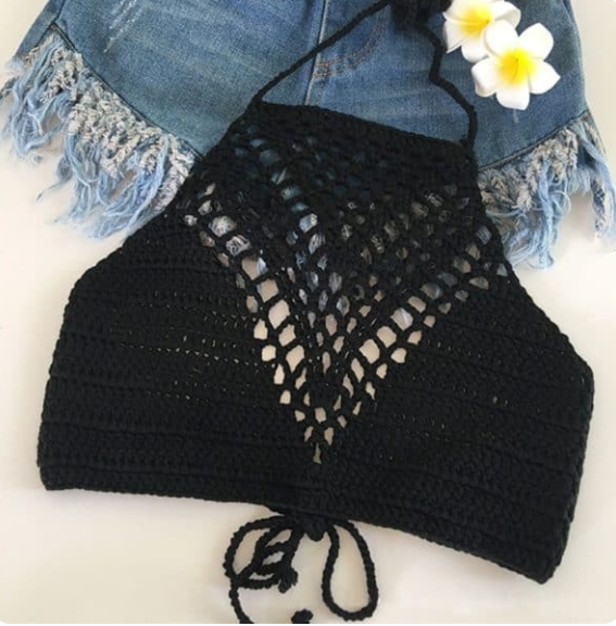 Hand Crochet Beach Braid Top