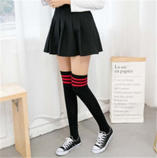 Striped Schoolgirl Socks