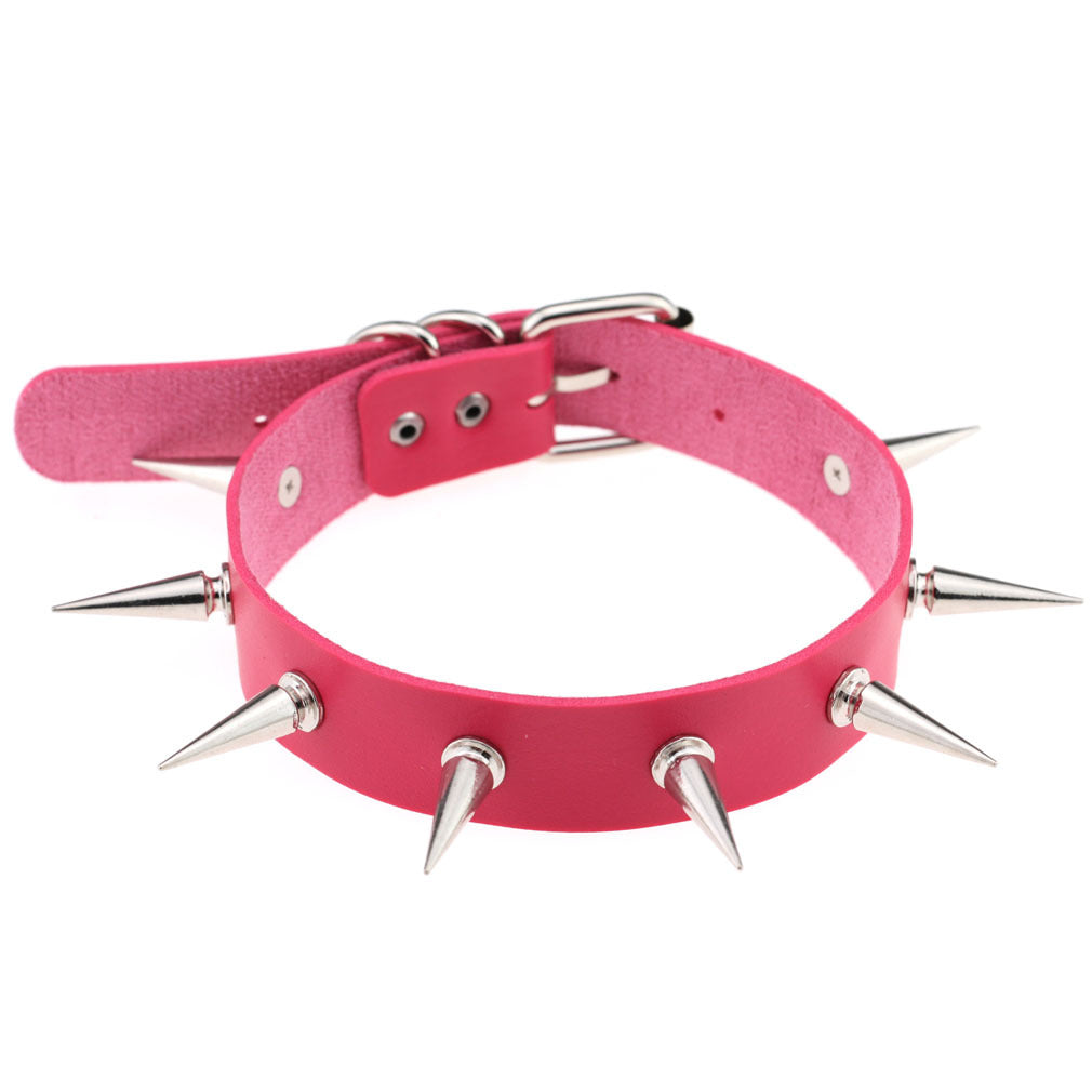 Spiked Leather Collar