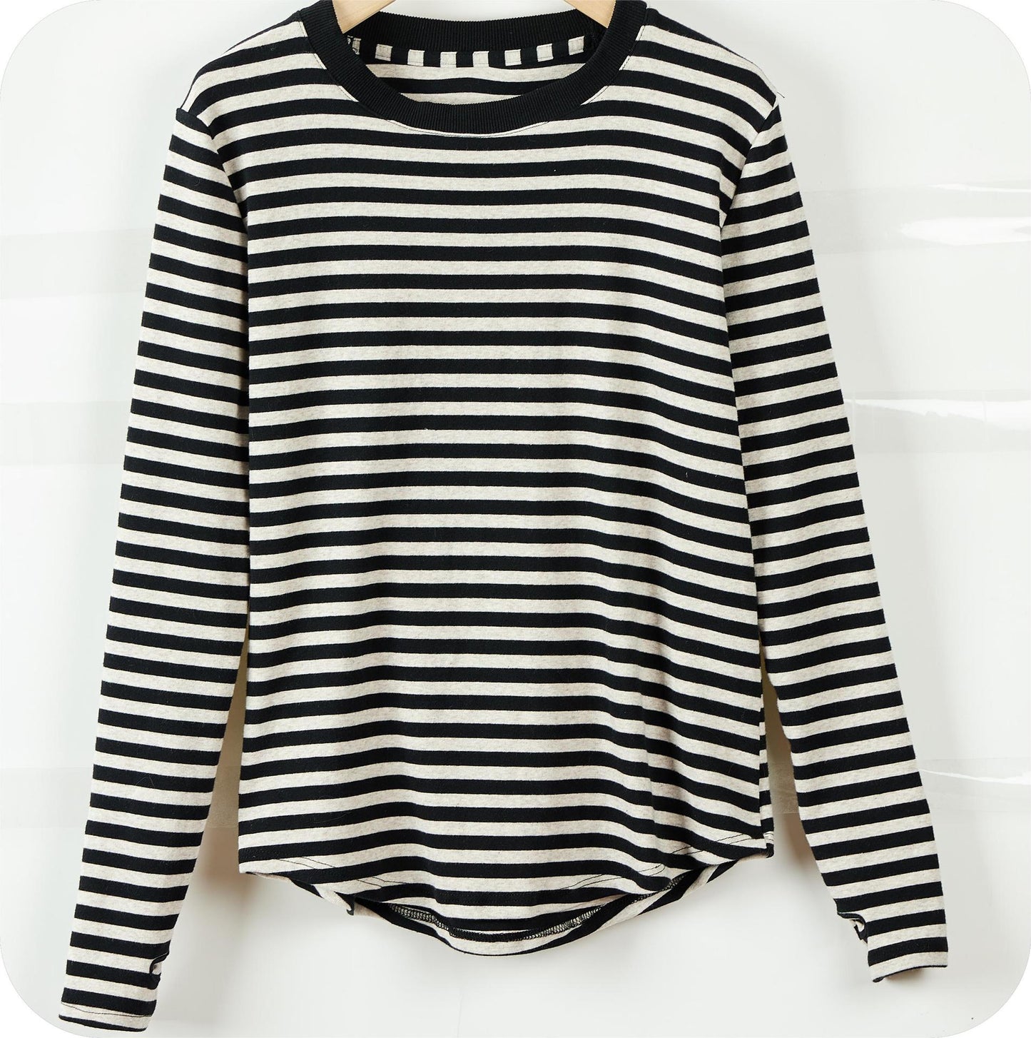 Tight Faded Striped Long Sleeve Shirt