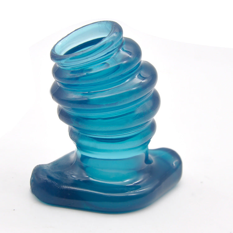 Ribbed Hollow Butt Plug