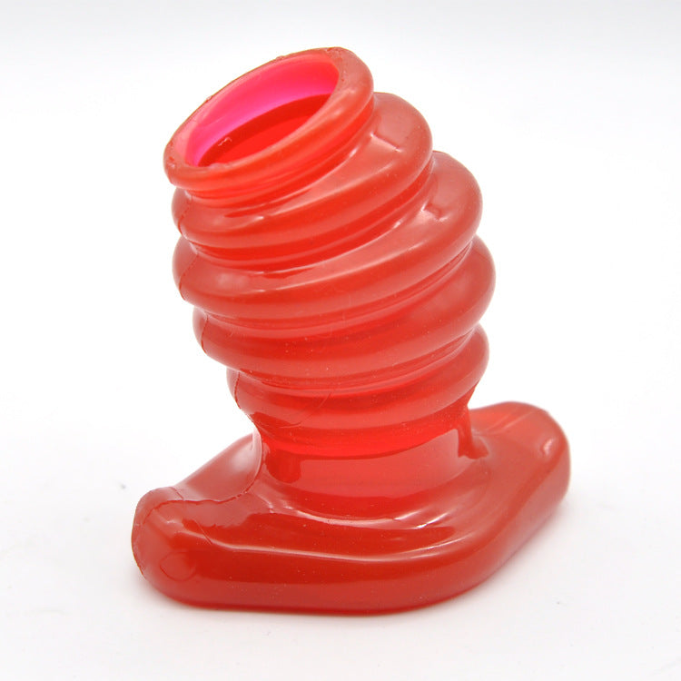Ribbed Hollow Butt Plug