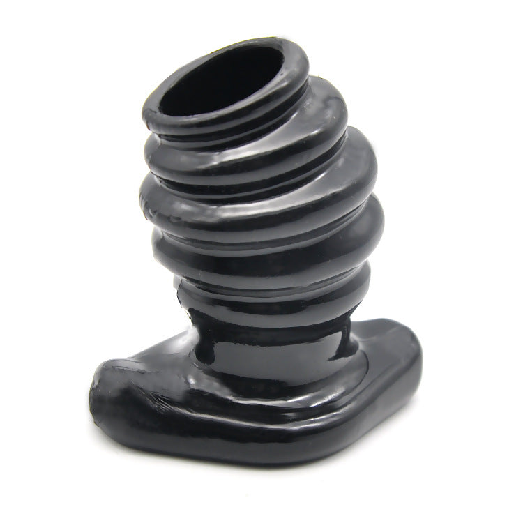 Ribbed Hollow Butt Plug