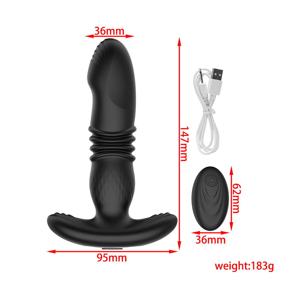 Vibrating & Thrusting Butt Plug