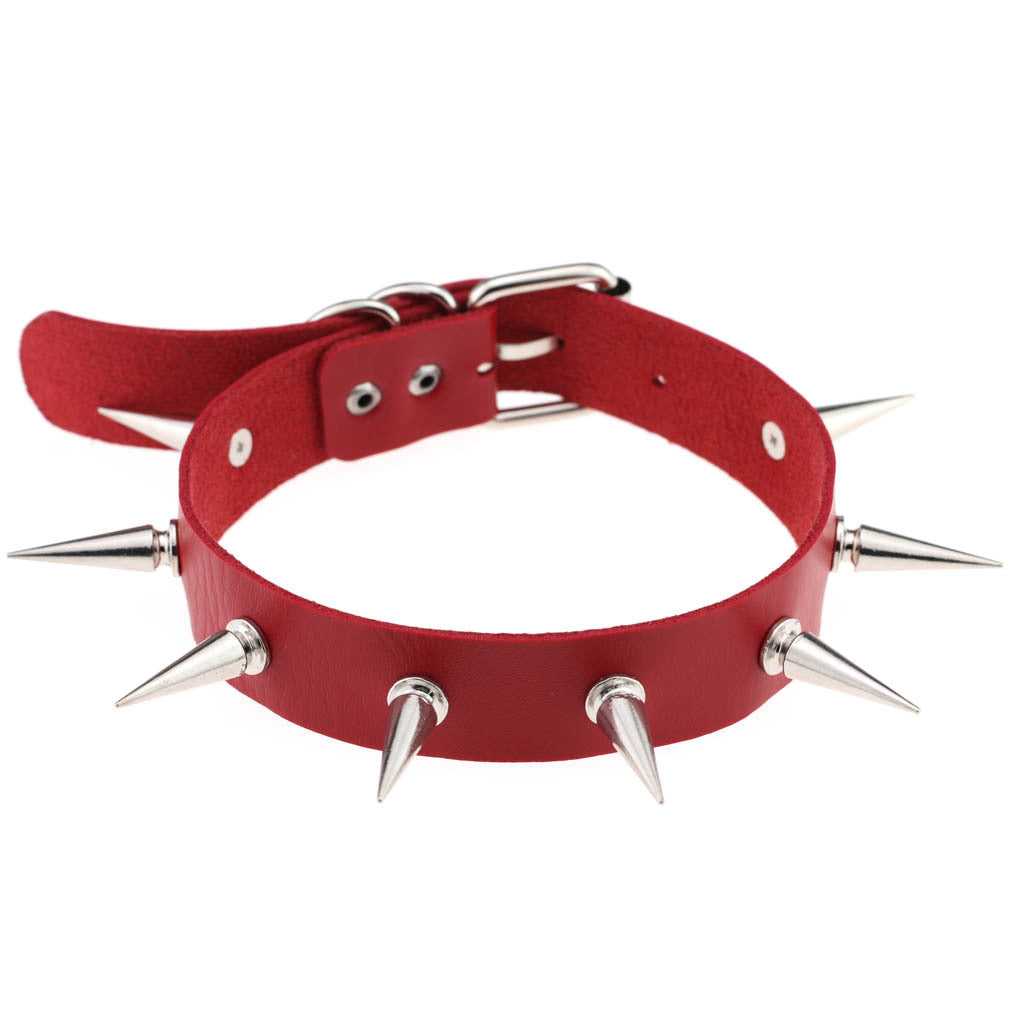 Spiked Leather Collar