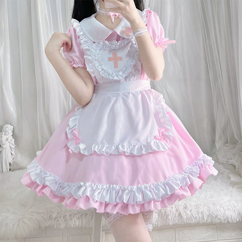 Blue and Pink Cottagecore Dress