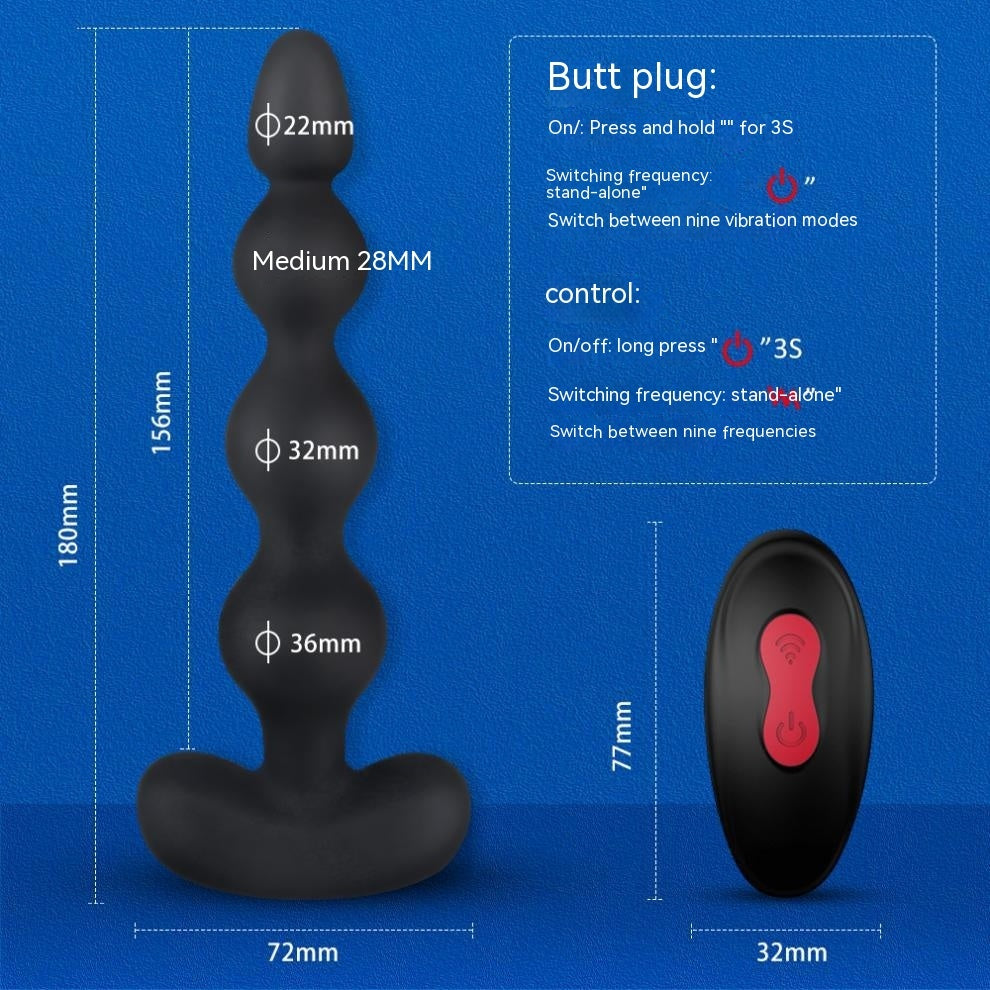 Beaded Vibrating Butt Plug