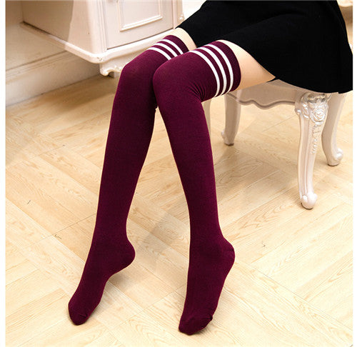 Striped Schoolgirl Socks