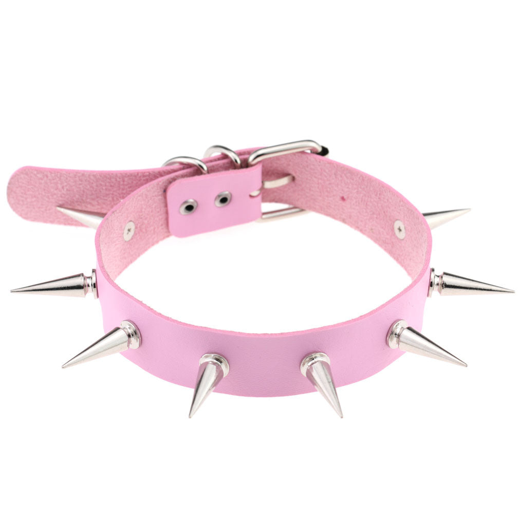 Spiked Leather Collar