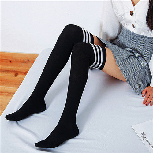 Striped Schoolgirl Socks