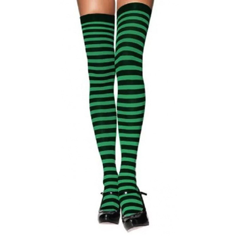 Dark Rainbow Striped Stockings Collection