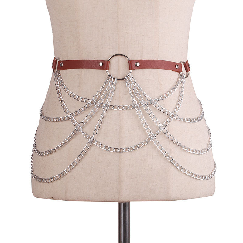 Avant-Garde Chain Skirt Belt