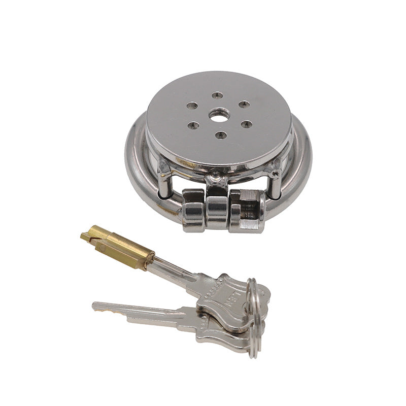 Flat Round Hole Chastity Cage