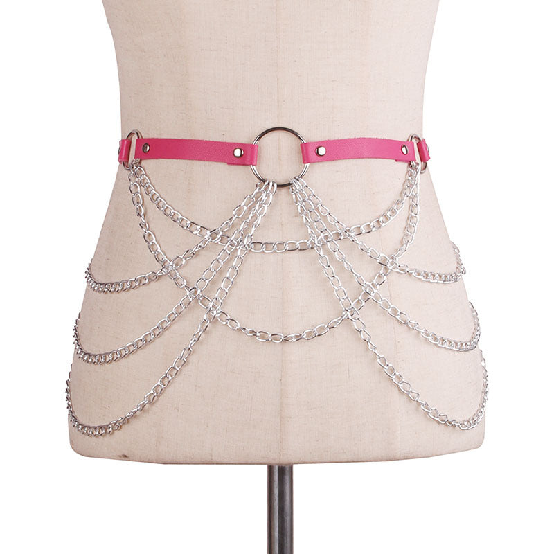 Avant-Garde Chain Skirt Belt
