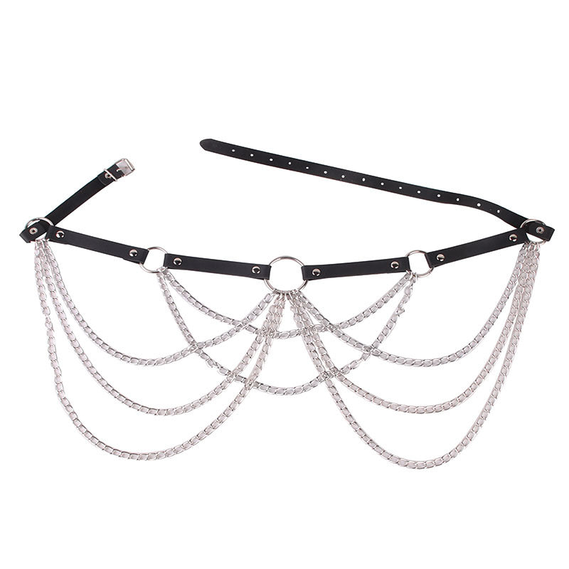 Avant-Garde Chain Skirt Belt